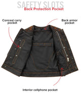 Bonnie Moto Mesh Women's Motorcycle Vest - Diamond Quilt - First Manufacturing Company - Flyclothing LLC