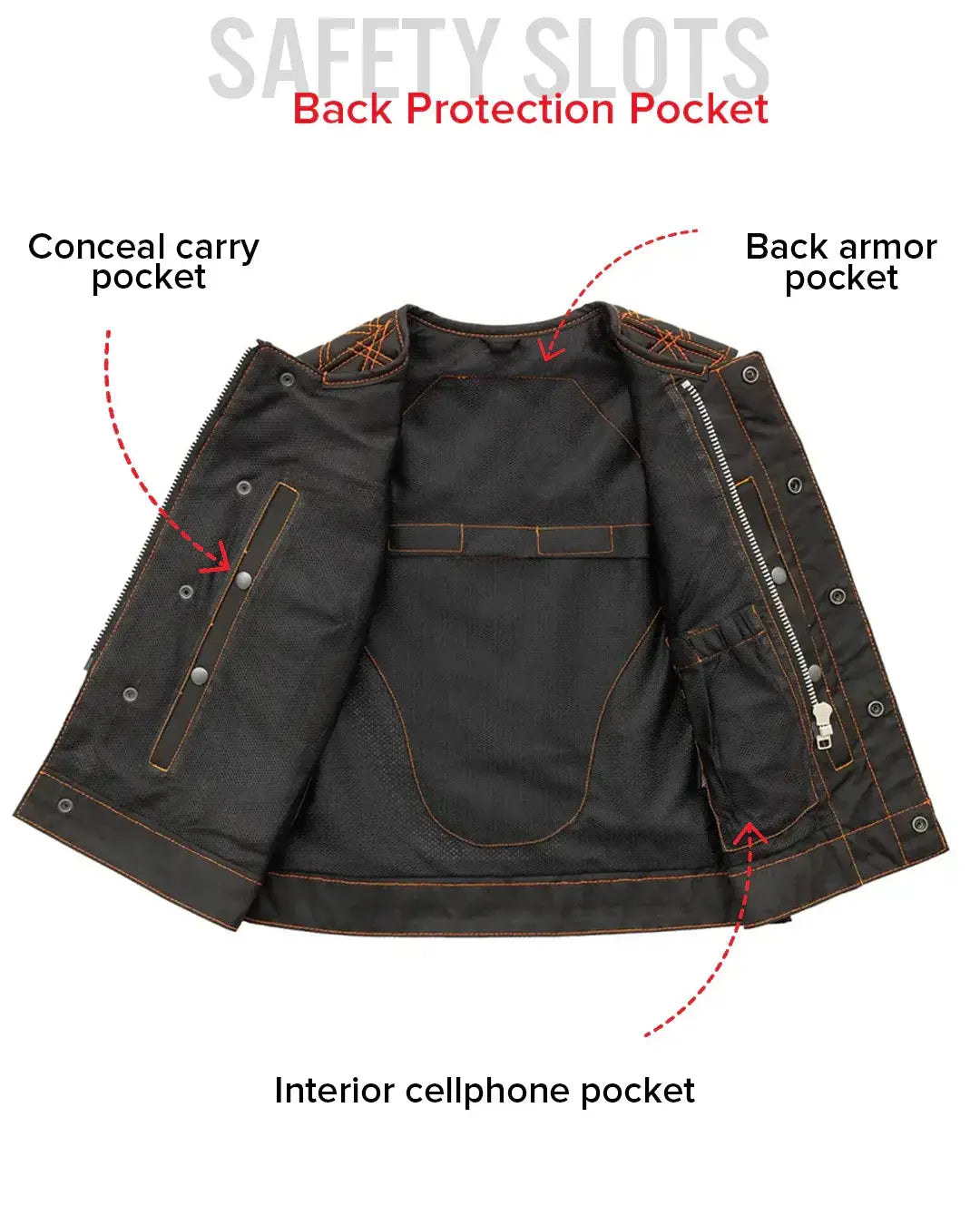 Bonnie Moto Mesh Women's Motorcycle Vest - Diamond Quilt - First Manufacturing Company - Flyclothing LLC