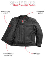 Top Performer Men's Motorcycle Leather Jacket - First Manufacturing Company - Flyclothing LLC