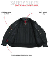 Mastermind Men's Motorcycle Leather Jacket - First Manufacturing Company - Flyclothing LLC