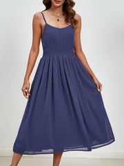 Scoop Neck Midi Cami Dress - Trendsi