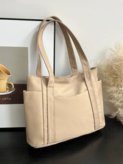 Oxford Cloth Tote Bag with Zipper - Trendsi