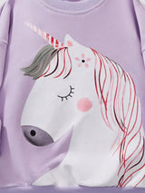 Children's Unicorn Graphic Round Neck Sweatshirt - Trendsi - Flyclothing LLC