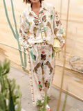 Printed Long Sleeve Shirt and Pants Set - Trendsi - Flyclothing LLC