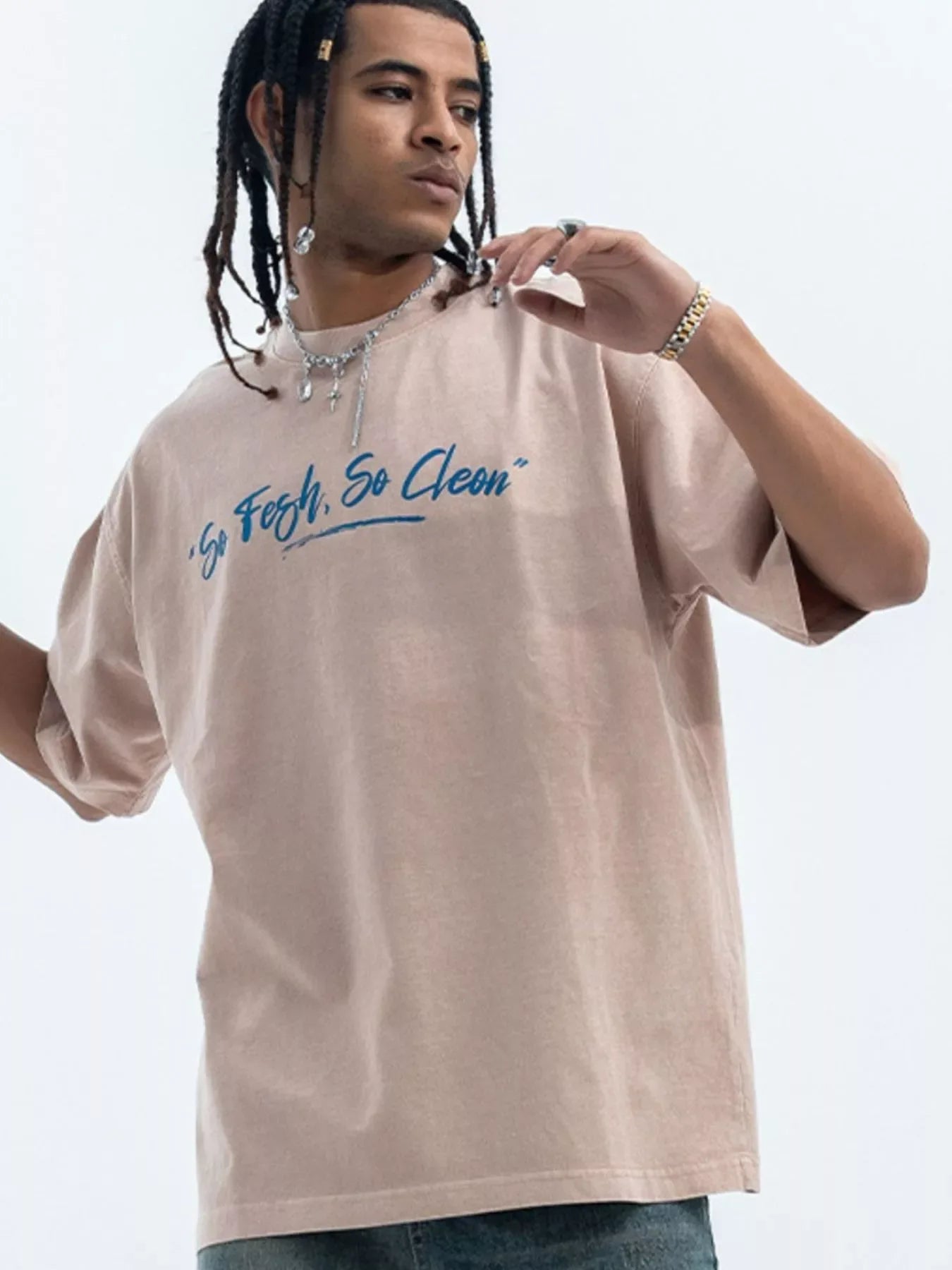 Men's Washed Graphic Oversized T-Shirt - Trendsi - Flyclothing LLC