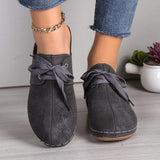 Lace-Up Round Toe Wedge Sandals - Trendsi - Flyclothing LLC