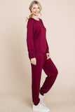 Super Lady Round Neck Raglan Sleeve Top and Pants Lounge Set - Trendsi - Flyclothing LLC