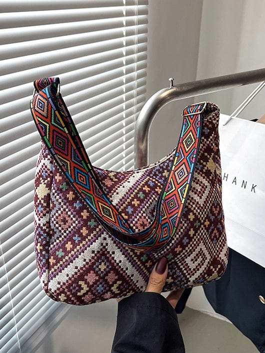 Geometric Adjustable Strap Crossbody Bag - Trendsi - Flyclothing LLC