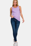Zenana Ribbed Round Neck Tank - Trendsi - Flyclothing LLC