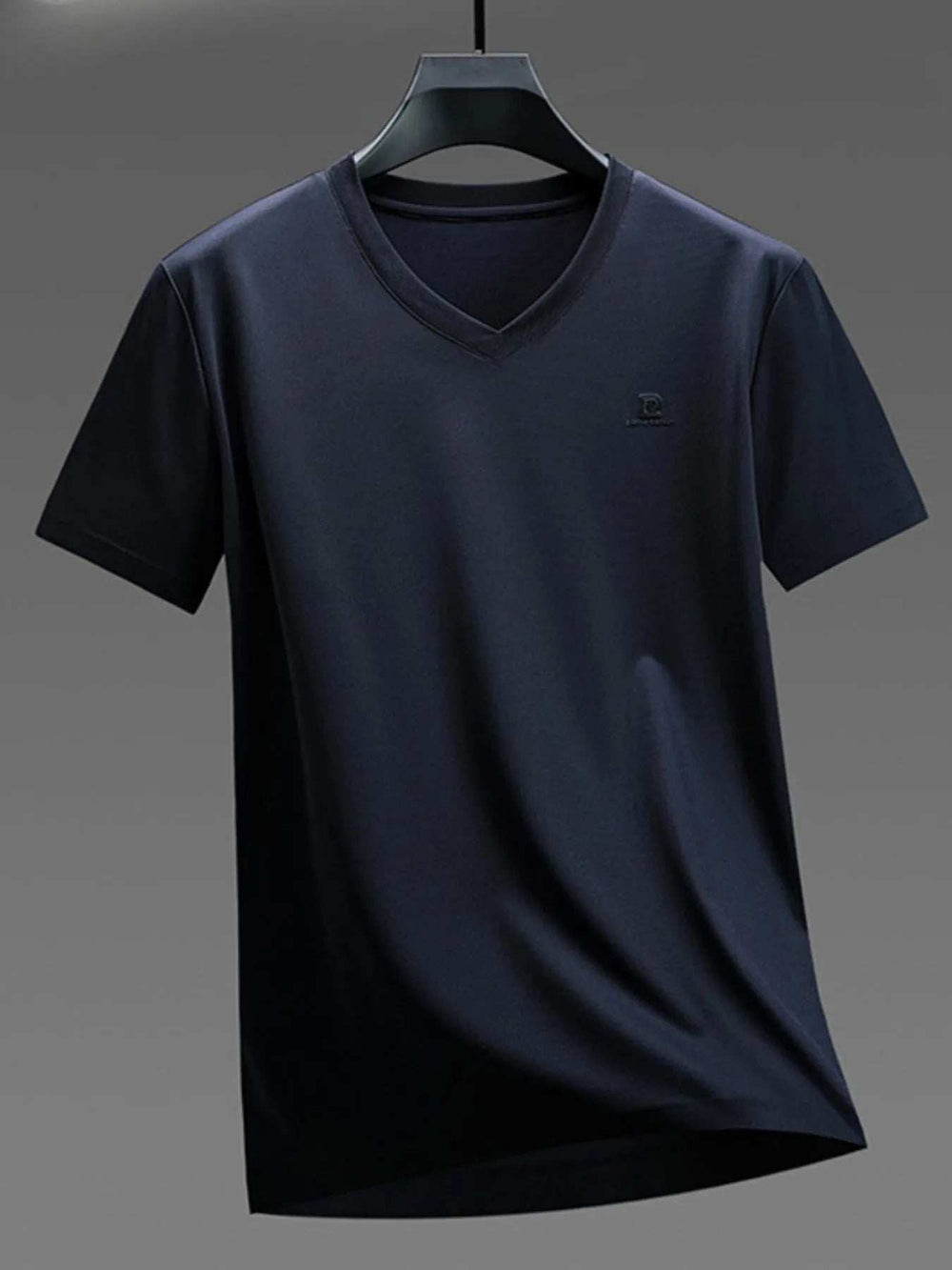 Men's Plus Size V-Neck Short Sleeve T-Shirt - Trendsi - Flyclothing LLC