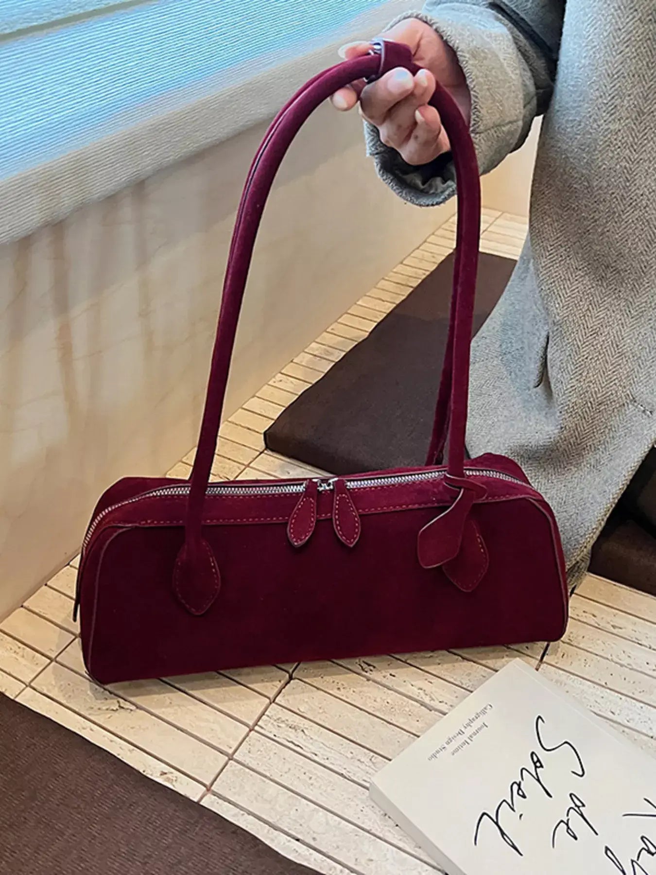 Solid Color Shoulder Bag - Trendsi - Flyclothing LLC