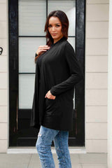 Basic Bae Full Size Open Front Long Sleeve Cardigan with Pockets - ShopBasicbae - Flyclothing LLC