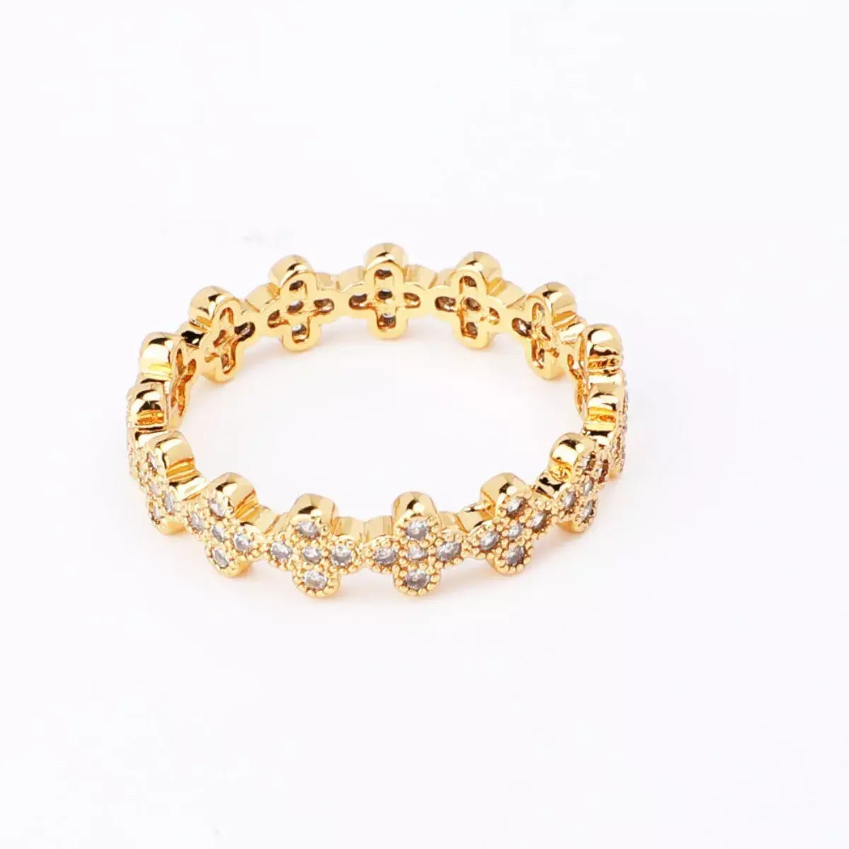 18K Gold-Plated Zircon Ring - Trendsi - Flyclothing LLC