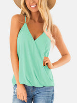 Full Size Surplice Spaghetti Strap Top - Trendsi - Flyclothing LLC