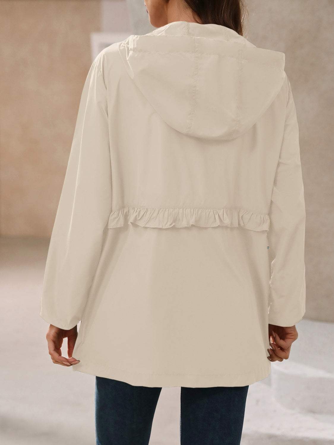 Ivy Lane Outdoor Waterproof Long Sleeve Hooded Windbreaker - Trendsi - Flyclothing LLC