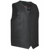 Cattleman - Mens Premium Leather Vest - Unik Just for Bikers - Flyclothing LLC