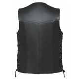 Bronco - Men's Premium Leather Motorcycle Vest - Unik Just for Bikers - Flyclothing LLC
