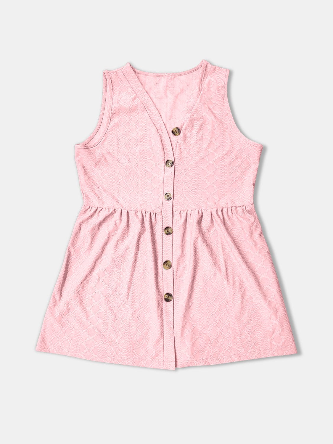 Button Up V-Neck Tank - Trendsi
