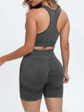Scoop Neck Wide Strap Top and Shorts Active Set - Trendsi - Flyclothing LLC