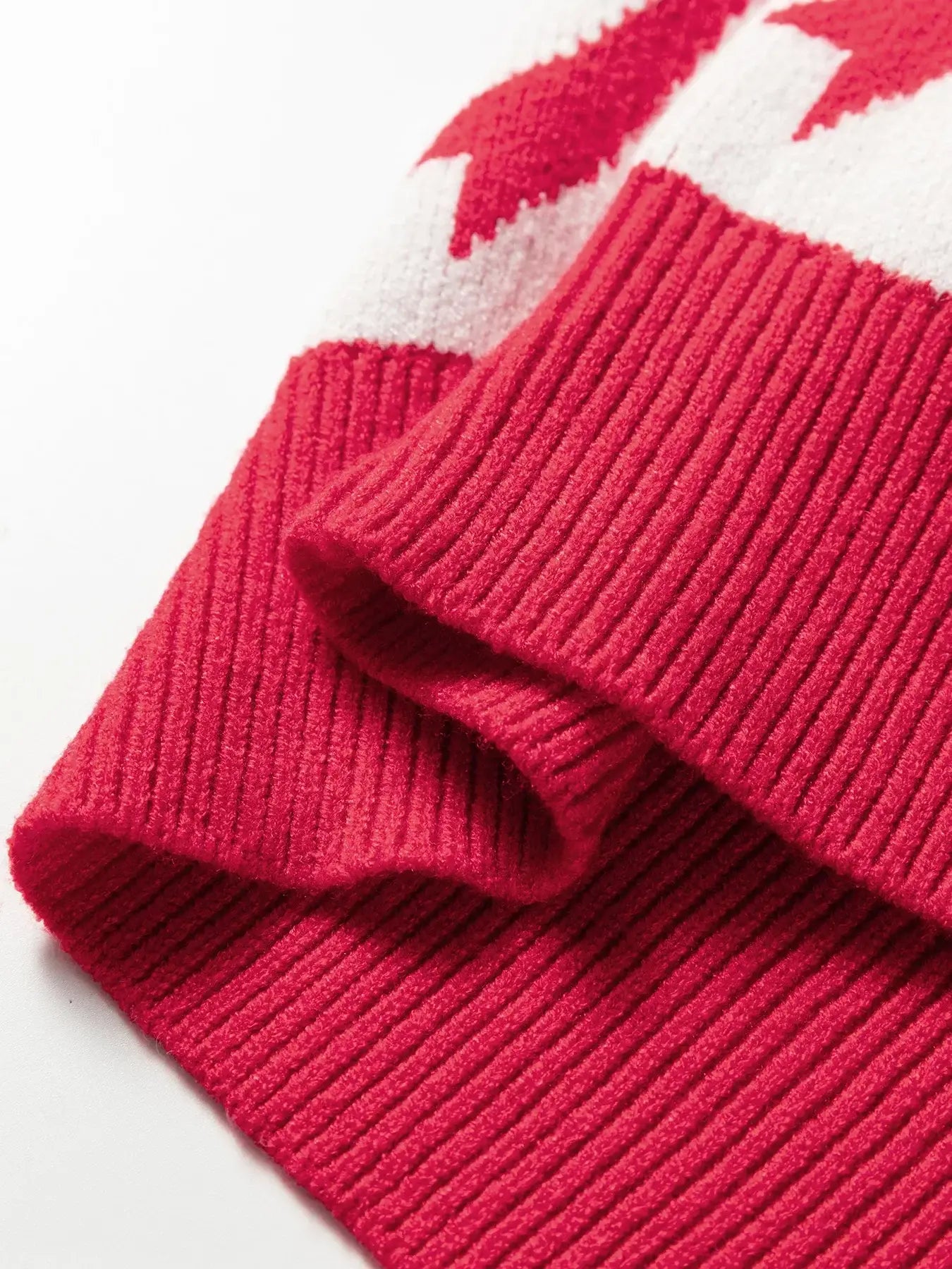Bow Print 2-Tone Rhombus Knit Loose Sweater - Trendsi - Flyclothing LLC