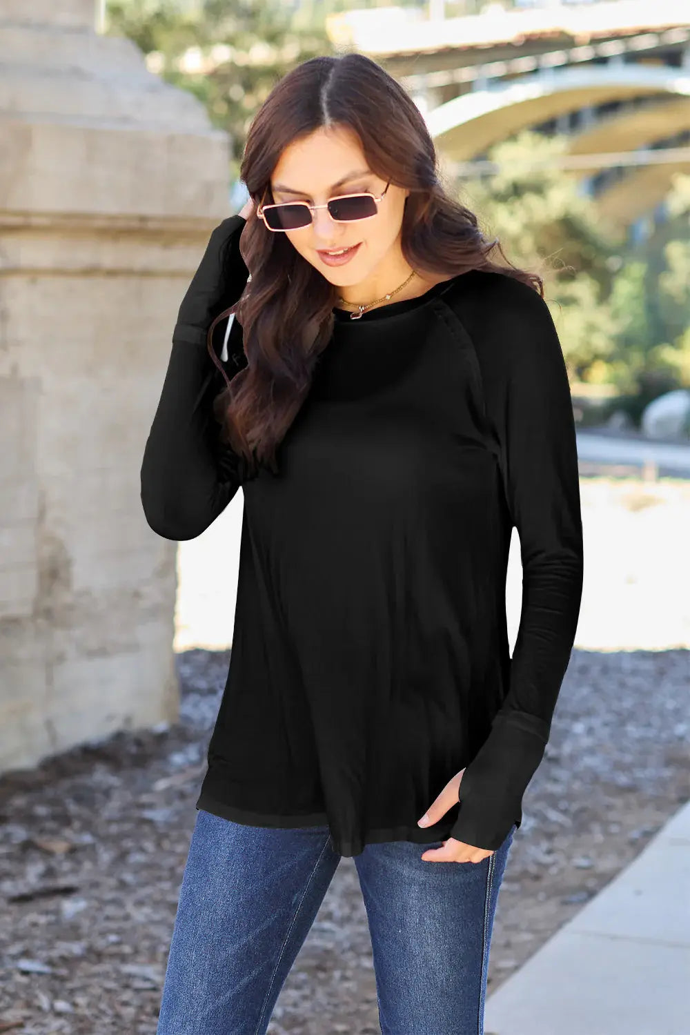 Basic Bae Full Size Round Neck Long Sleeve T-Shirt - ShopBasicbae - Flyclothing LLC
