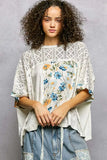 POL Floral Patchwork Lace Accent Blouse - Trendsi - Flyclothing LLC