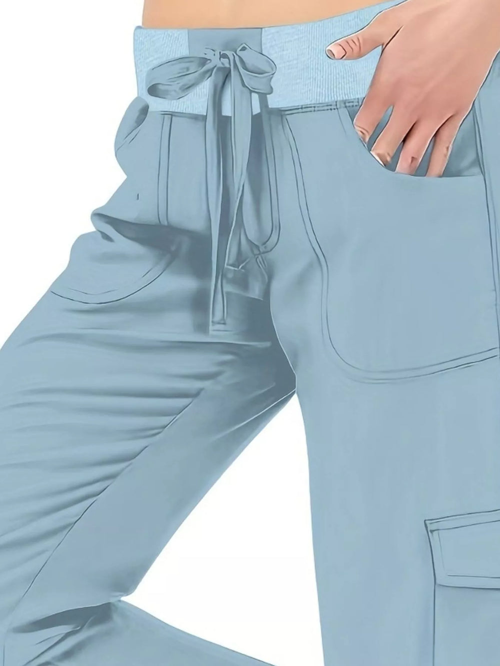 Relaxed Fit Active Pants with Drawstring Waist - Trendsi - Flyclothing LLC