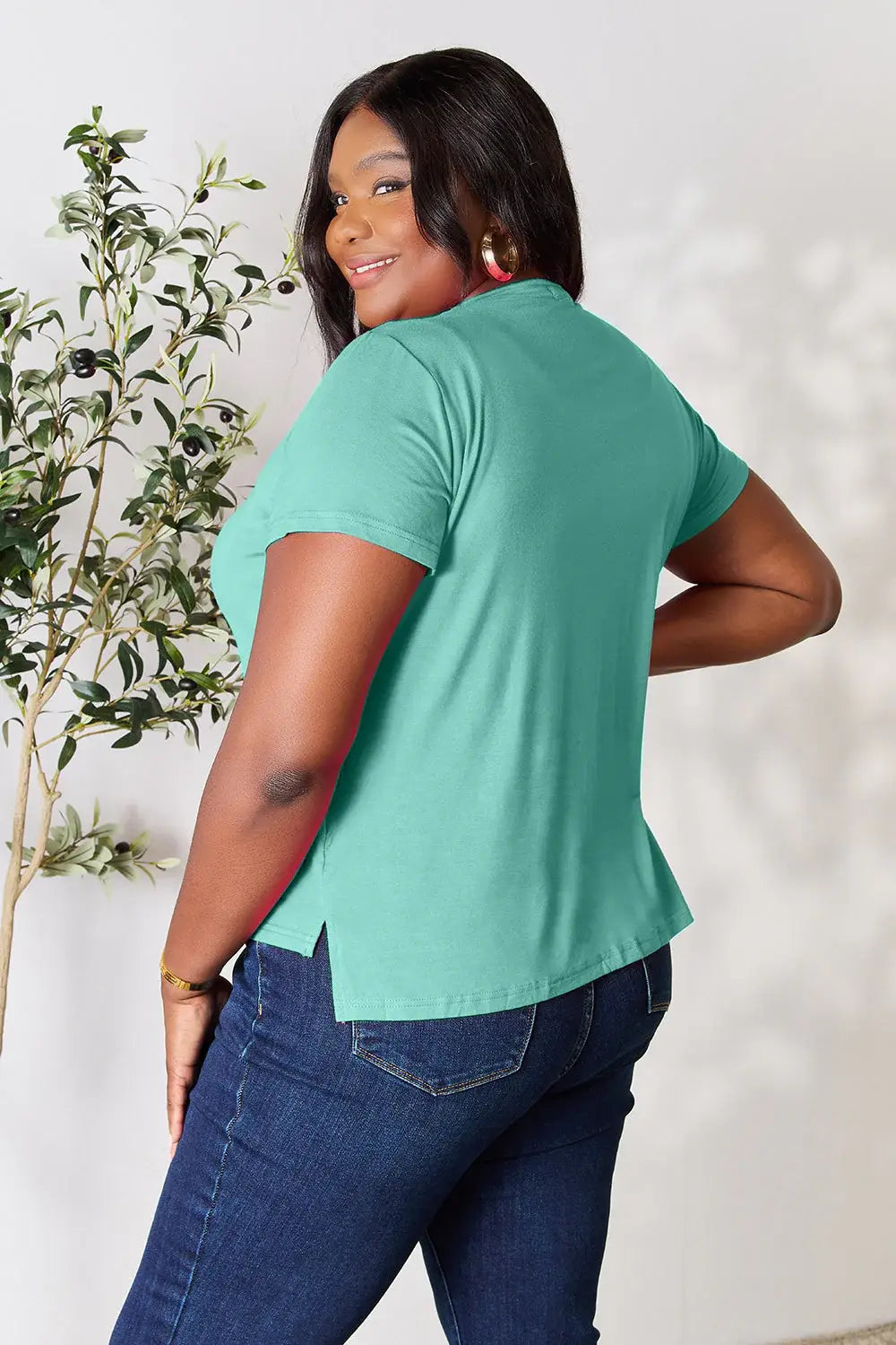 Basic Bae Full Size Round Neck Short Sleeve T-Shirt - ShopBasicbae - Flyclothing LLC