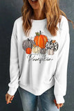 Pumpkin Graphic Round Neck Dropped Shoulder Sweatshirt - Trendsi - Flyclothing LLC