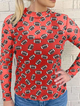 Game Day Mesh Sheer Long Sleeve Top - Trendsi - Flyclothing LLC
