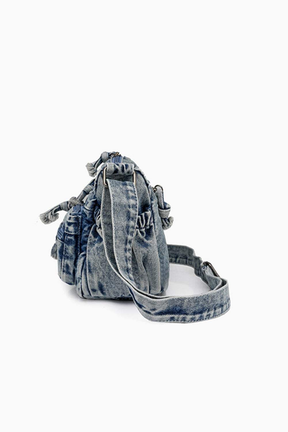 Adjustable Strap Denim Crossbody Bag - Trendsi - Flyclothing LLC