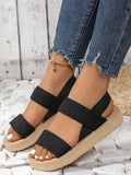 Open Toe Platform Sandals - Trendsi