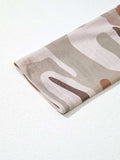 Camouflage Print Mesh Long Sleeve Top - Trendsi - Flyclothing LLC