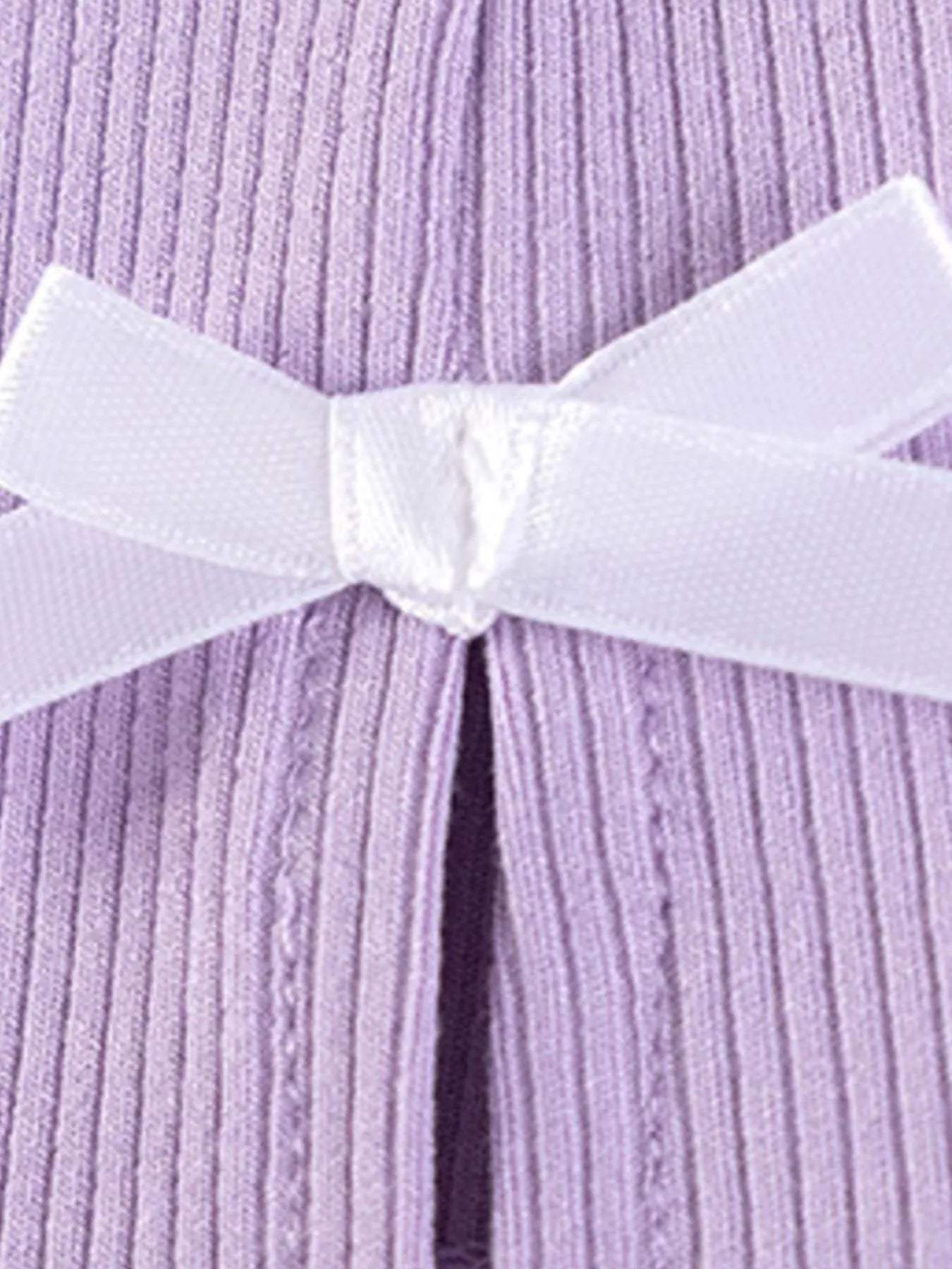 Children's Striped Ruffle Collar Top and Bow Flare Pants Set - Trendsi - Flyclothing LLC