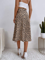 Tied Slit Printed Skirt - Trendsi - Flyclothing LLC