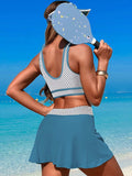 Scoop Neck Top and Skort Swim Set - Trendsi - Flyclothing LLC