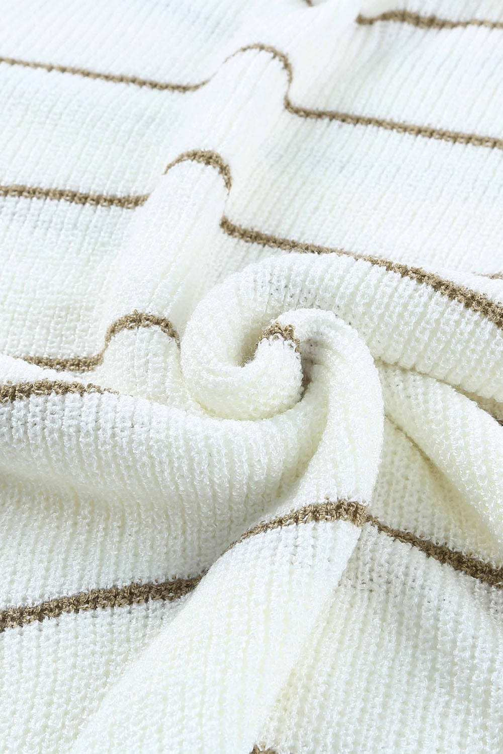 Striped V-Neck Drop Shoulder Sweater - Trendsi - Flyclothing LLC