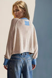 Double Take Contrast Button Up Long Sleeve Cardigan - Trendsi