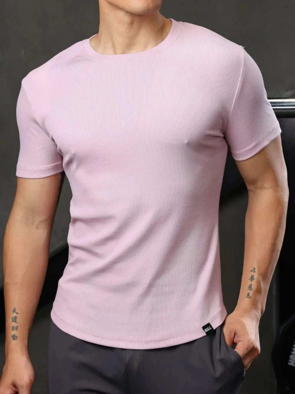 Men's Plus Size Round Neck Short Sleeve T-Shirt - Trendsi - Flyclothing LLC