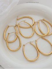 18K Gold-Plated Titanium Steel Earrings - Trendsi
