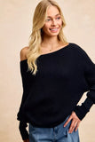 BiBi Waffle Knit Off Shoulder Top - Trendsi - Flyclothing LLC