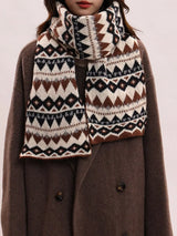 Vintage Geometric Knitted Scarf - Trendsi - Flyclothing LLC