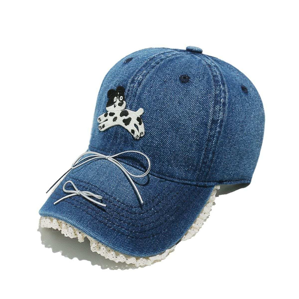 Dog Bow Adjustable Baseball Cap - Trendsi - Flyclothing LLC