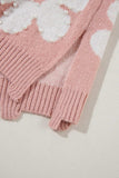 Pearl Trim Round Neck Short Sleeve Sweater - Trendsi - Flyclothing LLC