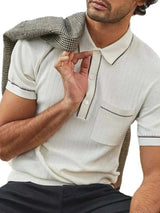 Men's Plus Size Button Detail Short Sleeve Polo - Trendsi - Flyclothing LLC