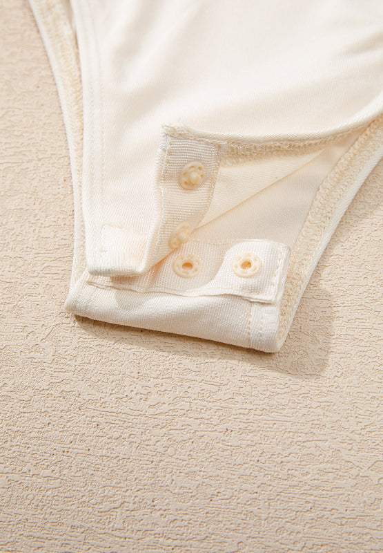 Sequin Surplice Long Sleeve Bodysuit - Trendsi - Flyclothing LLC