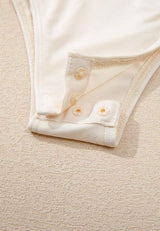 Sequin Surplice Long Sleeve Bodysuit - Trendsi - Flyclothing LLC