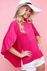 BiBi Fold Over Back Detailed Top - Trendsi - Flyclothing LLC