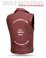 Roller - Men's Motorcycle Leather Vest - First Manufacturing Company - Flyclothing LLC