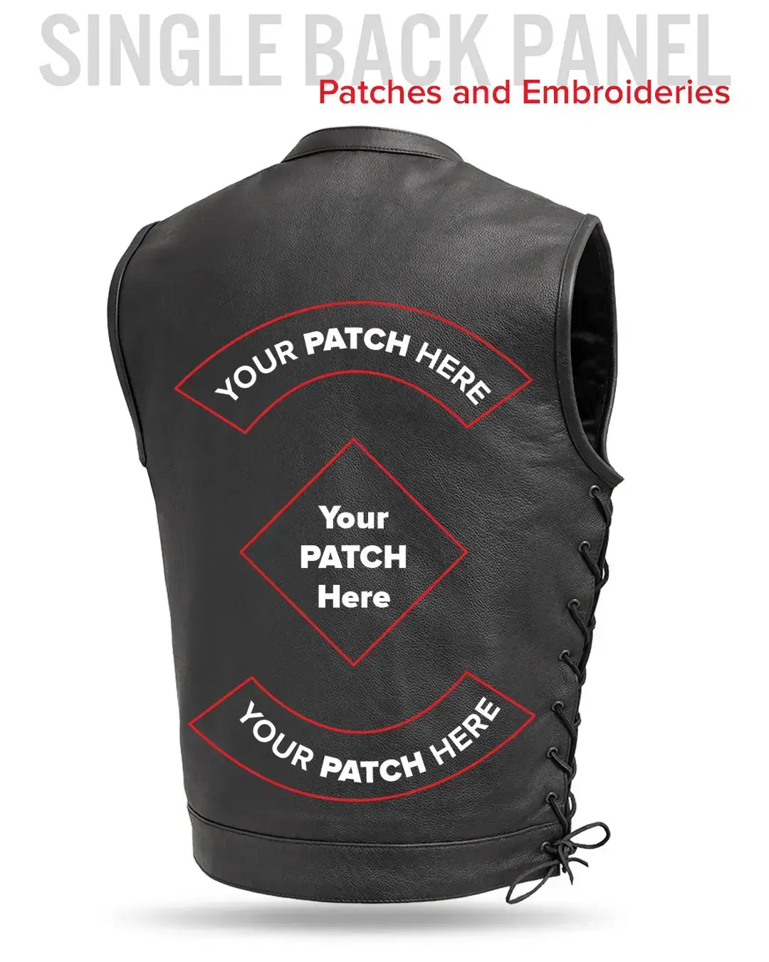 Sniper Men's Motorcycle Leather Vest - First Manufacturing Company - Flyclothing LLC